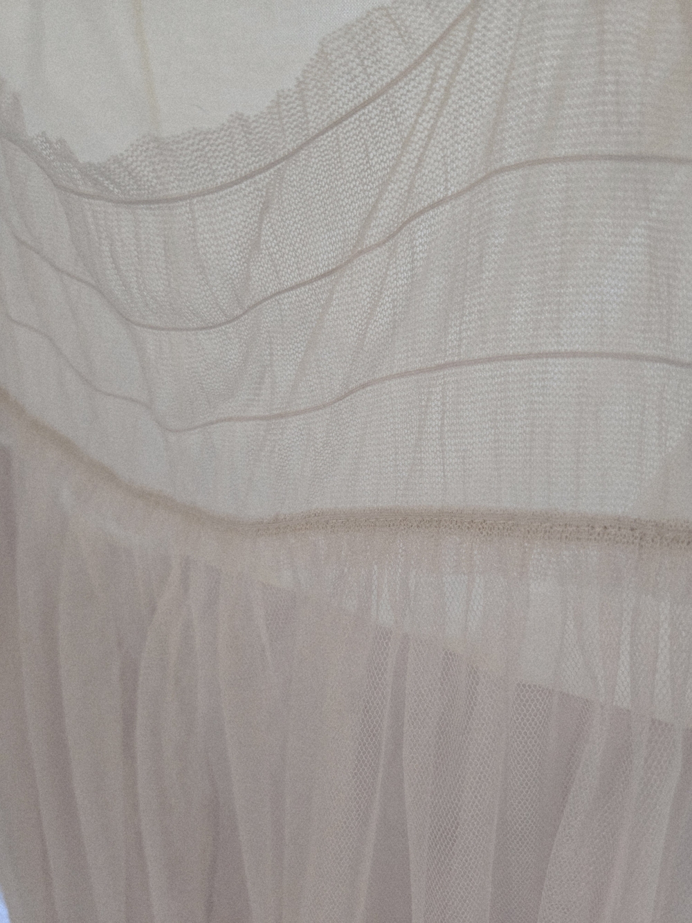 πΈ LC Lauren Conrad Sheer Cream Midi Tshirt Tulle Dress M - Picture 11 of 16